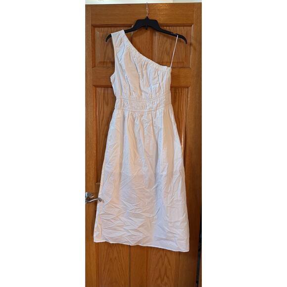 Rails Women's Dress Selani One Shoulder Cotton Size small White MSRP $238.00 - Picture 3 of 5